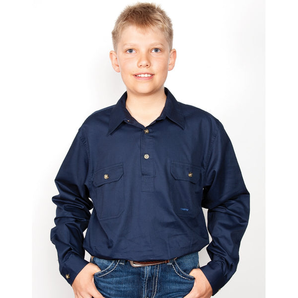 Just Country Boy Lachlan Workshirt NAVY