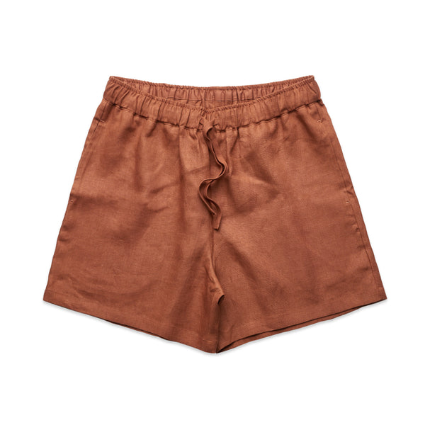 As Color Womens Linen Shorts Clay
