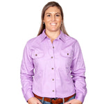 JUST COUNTRY Brooke Ladies Work Shirt Orchid Full Button