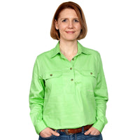 JUST COUNTRY Jahna Ladies Work Shirt Lime Green
