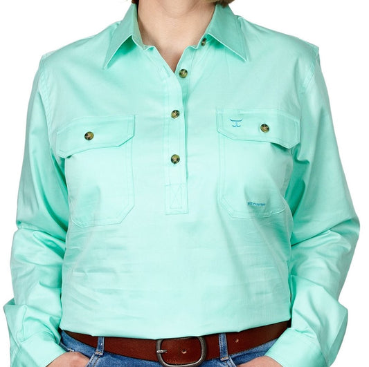 Just Country Kenzie Workshirt Girls Spearmint