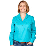 JUST COUNTRY Jahna Ladies Work Shirt Turquoise