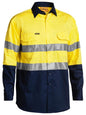 BISLEY YELLOW / NAVY TAPED HI VIS COOL LIGHTWEIGHT SHIRT