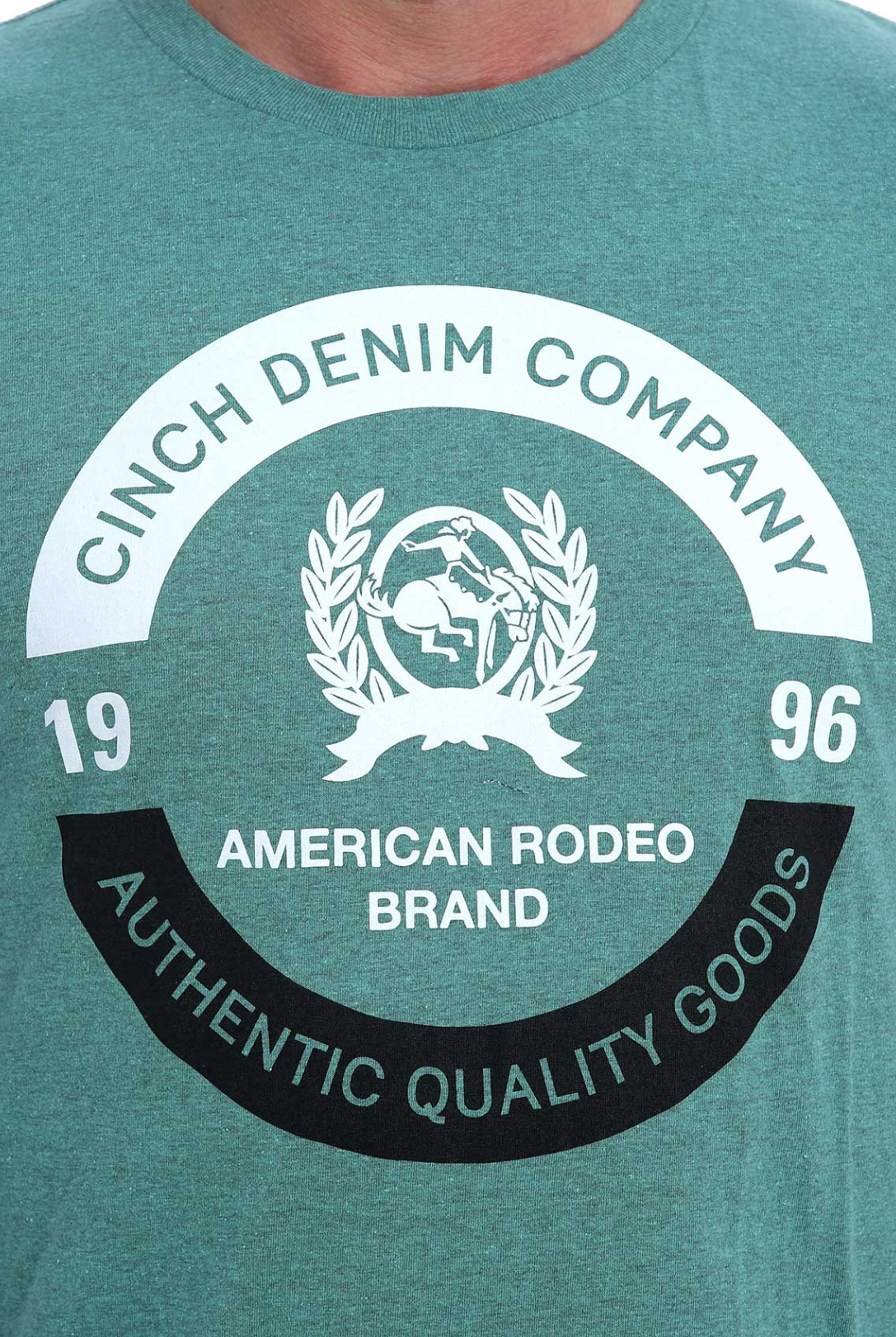 Cinch Mens Green Logo Tee