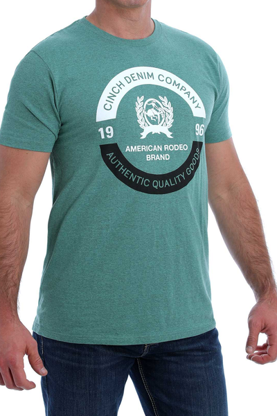 Cinch Mens Green Logo Tee