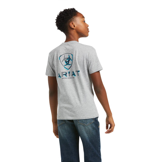 Ariat Boys Glitch T-Shirt Athletic Heather