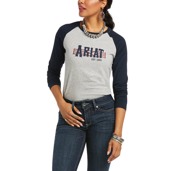 REAL Ariat Graphic Tee Heather Grey