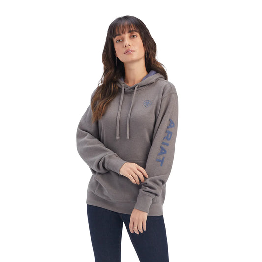 REAL Arm Logo Hoodie Heather Charcoal