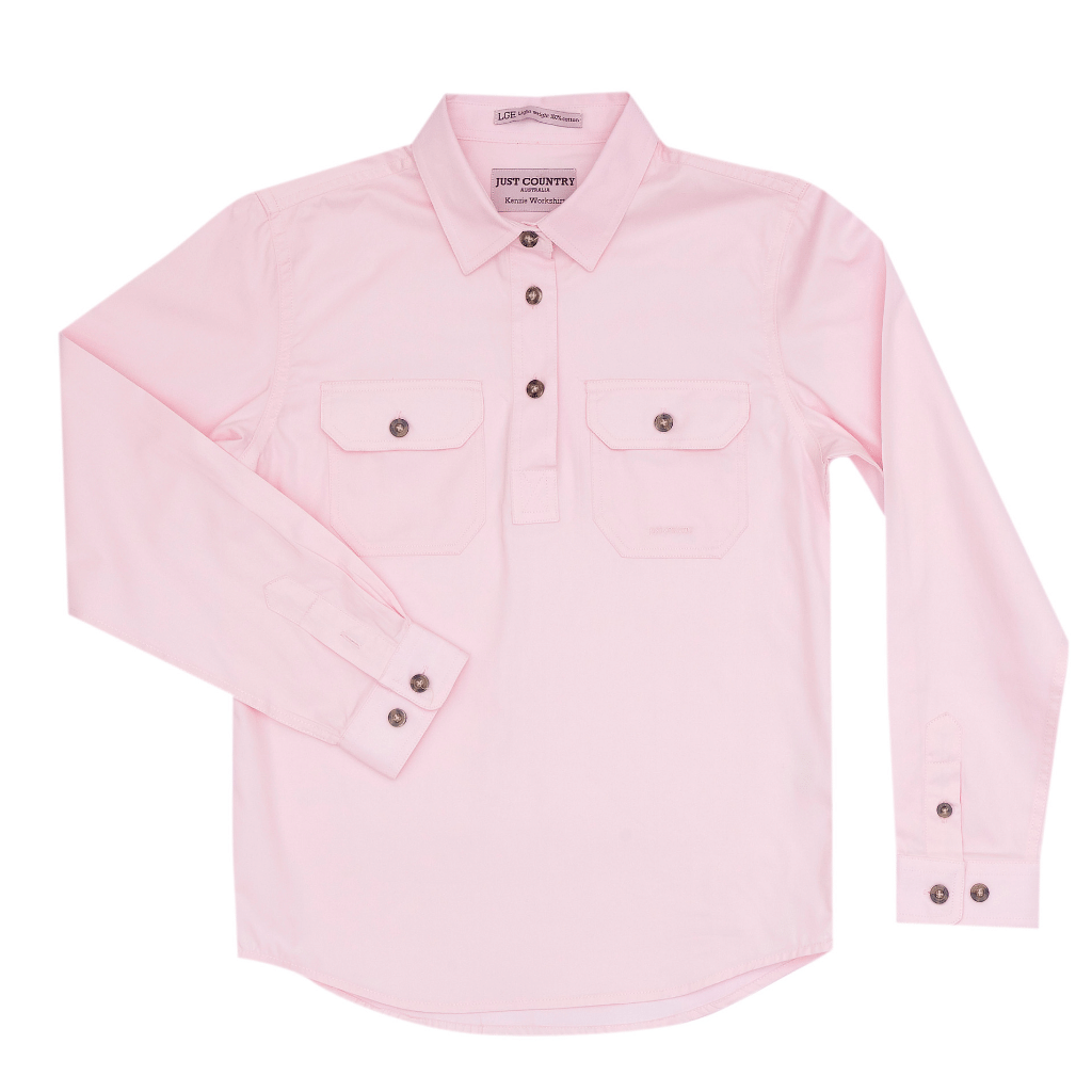 Just Country Kenzie Workshirt Girls Pink – Limestone Clothing