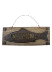 Metal Fish Cut Out Welcome Sign