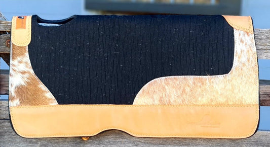 “Mickey” Square BLACK Hair on Hide pad