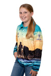 Ariat Kids Fishing Shirt Western Horses