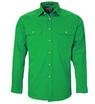 PILBARA COLLECTION Mens Open Front L/S EMERALD Full Button