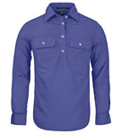 Pilbara Ladies 1/2 Button L/Sleeve Shirt Lavender