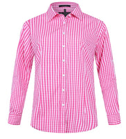 Pilbara Ladies Check L/S Shirt Pink
