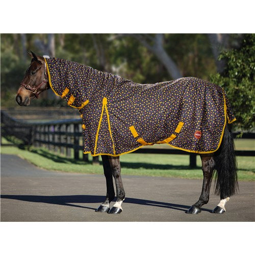 Kozy 1200D Nylon Horse Rug Combo - Black Emoji