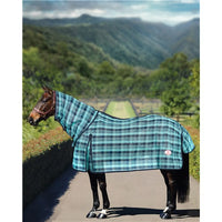 Kool Master PVC Shade Mesh Horse Rug Combo - Turquoise/Navy