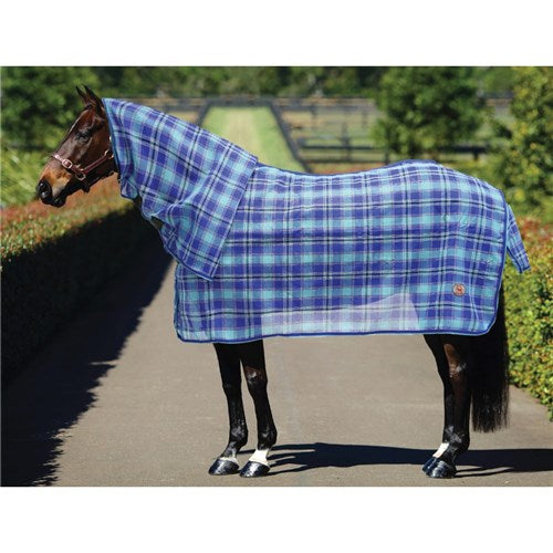 Kool Master PVC Shade Mesh Horse Rug Combo - Blue