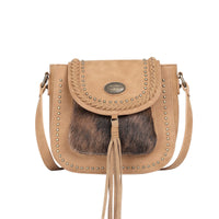 Trinity Ranch Hair-On Collection Crossbody Bag Tan