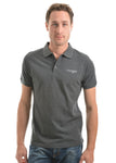 Wrangler Mens Benson S/S Polo Charcoal Marle