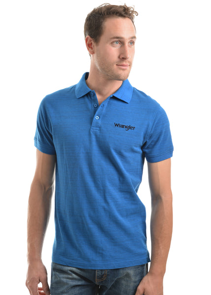 Wrangler Mens Benson S/S Polo Royal Marle