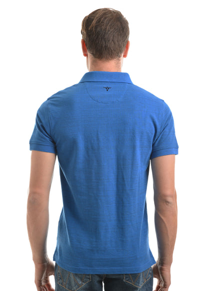 Wrangler Mens Benson S/S Polo Royal Marle