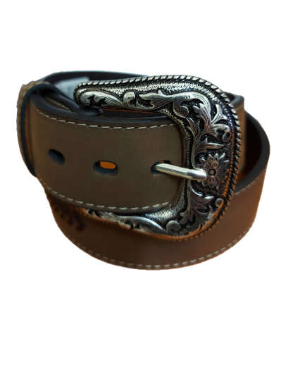 Roper Men's Belt 1.1/2" Genuine Leather Tan Overlay
