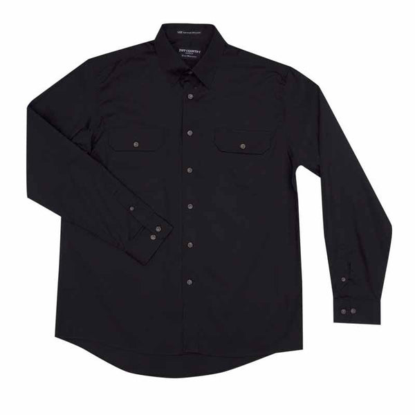 Just Country Evan Full Button Work Shirts Black