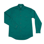 Just Country Evan Full Button Work Shirts Dk Green