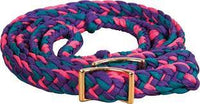 Mustang Nylon Barrel Reins Teal/Purple/Pink