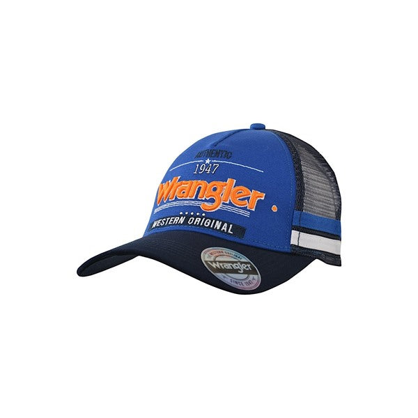 Wranglers Mens Dimitri Trucker Cap Royal Blue